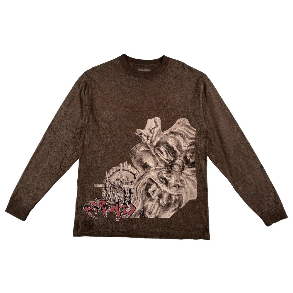 Travis Scott Utopia Circus Maximus Tour Long Sleeve T-Shirt Medium Brown